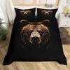 Western Jungle Wildlife Three-Piece Quilt Cover Digital Printing Bedding Set Bed Cover