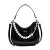 Niche love bag women's bag new fashion pearl handbag texture women's crescent messenger bag