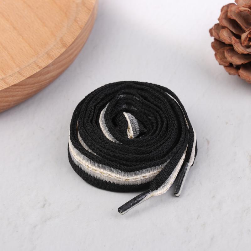 2Cm Bow Wide Flat Shoelaces Fish Silk Transparent Striped Shoelaces Sneaker Black Sport Training Shoes Casual Shoes Laces