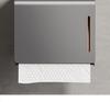 Punch-Free Wall-Mounted Gun Gray Tissue Box and Towel Holder
