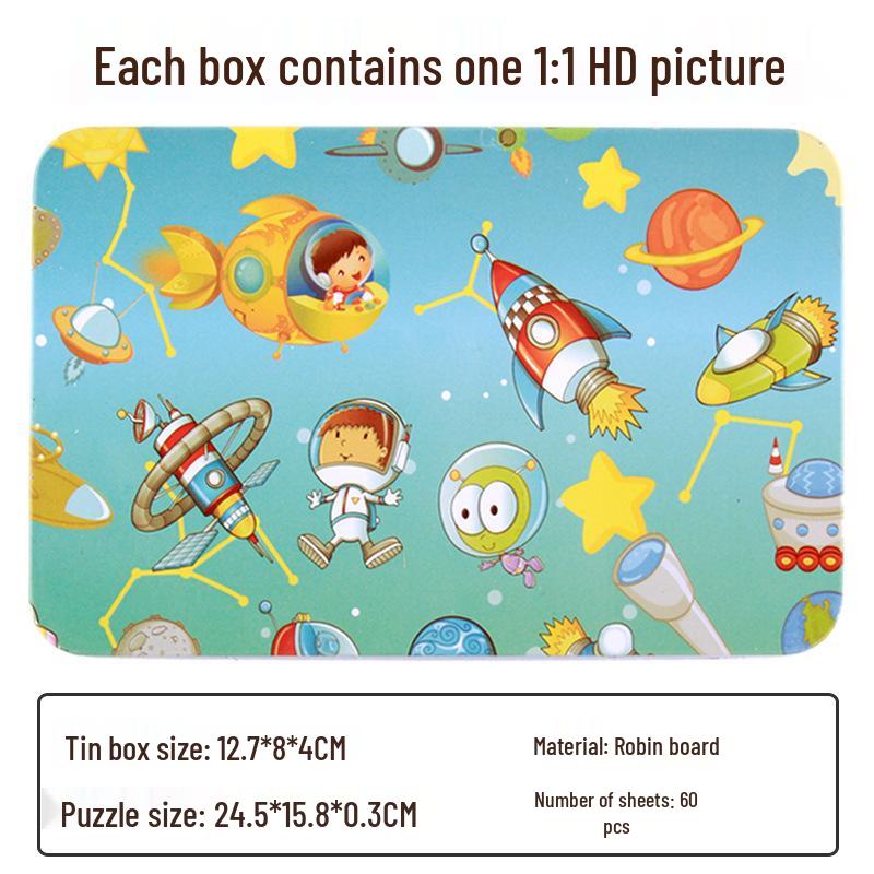 60-Piece Wooden Jigsaw Puzzle for Kids – Anime Cartoon Educational Toy Gift