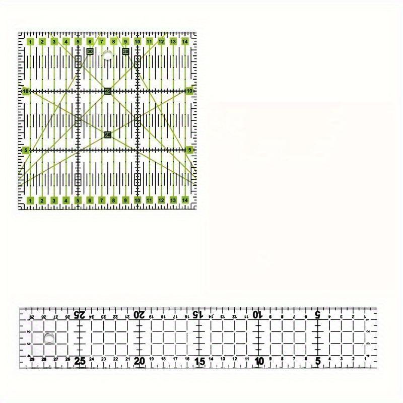 1pcs Acrylic Patchwork Ruler Sewing Measuring Layout Ruler Multifunctional Anti-Skid Tool Rulers Sewing Tool Accessories