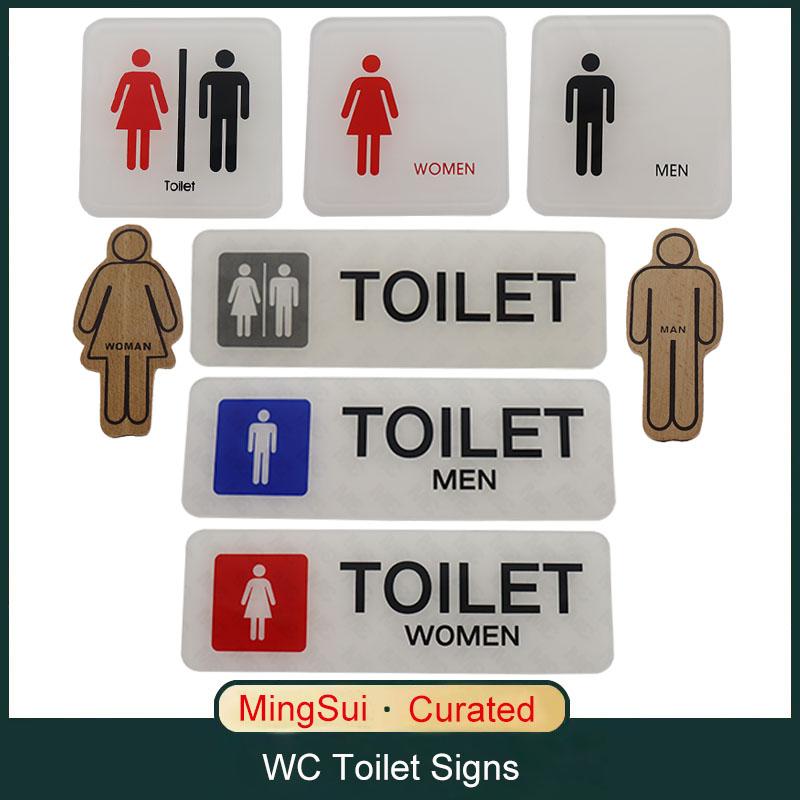 Male and Female Toilet Signage Sign Restroom Label WC Door Signs Men Women Bathroom Indicator for Mall Shops Cafe Home House