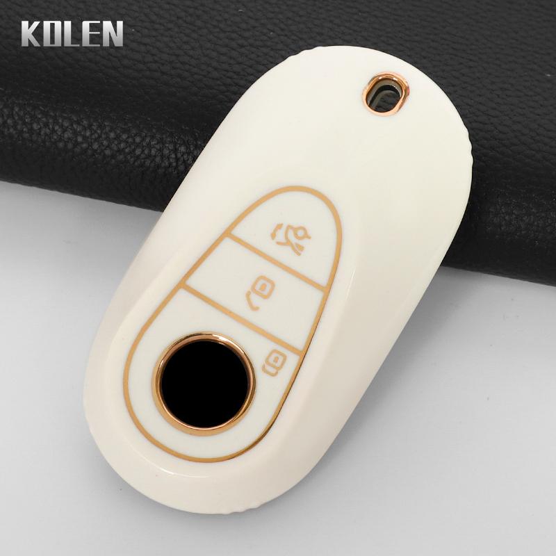 TPU Car Key Case Cover Shell Fob For Mercedes Benz 2022 C S Class W206 W223 S350 C260 C300 S400 S450 S500 Key Protector Keychain