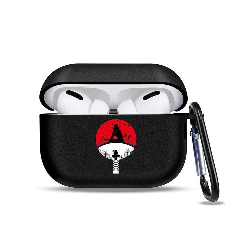 

Naruto AirPods Pro2 Protective Case 3/4 Generation Bluetooth Earbuds Case Uchiha Sharingan Anime Fashion airpods pro2 T15 (with mountaineering buckle)