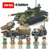 Sluban Military Series Ww2 Main Battle Tank Army Vehicle Fighter Suv Weapon 6 Soldiers Model Building Blocks Toys For Gift Kids