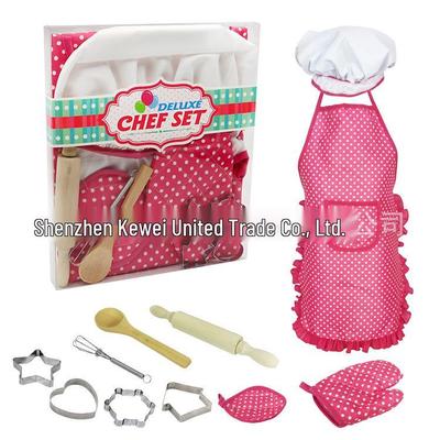 Juego de Cocina para Niños para Jugar a Hornear: Pastel de Arroz, Helado, Delantal, Guantes, Sombrero.