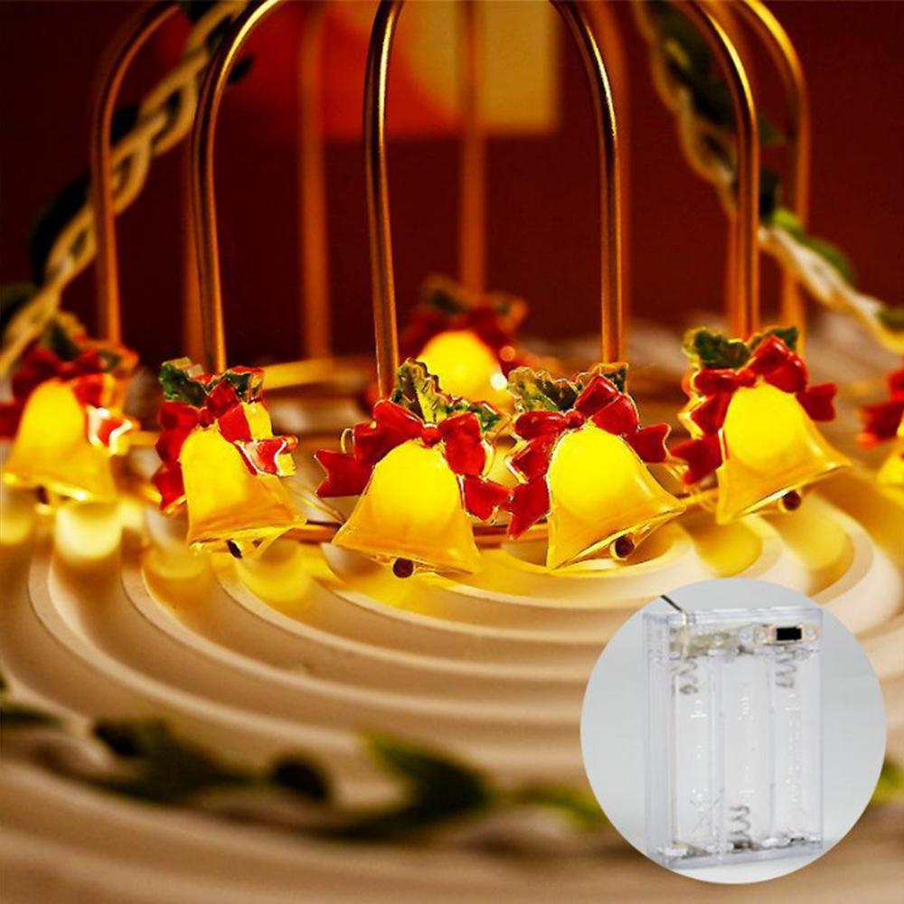 

5m 50 Lights Christmas Tree Decoration Gift Light String Christmas Bell Festive Atmosphere Light String Battery Powered A