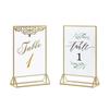 With Base Acrylic Golden Sign Holder DIY Menu Card Rack Label Holder  Party Wedding Decorations