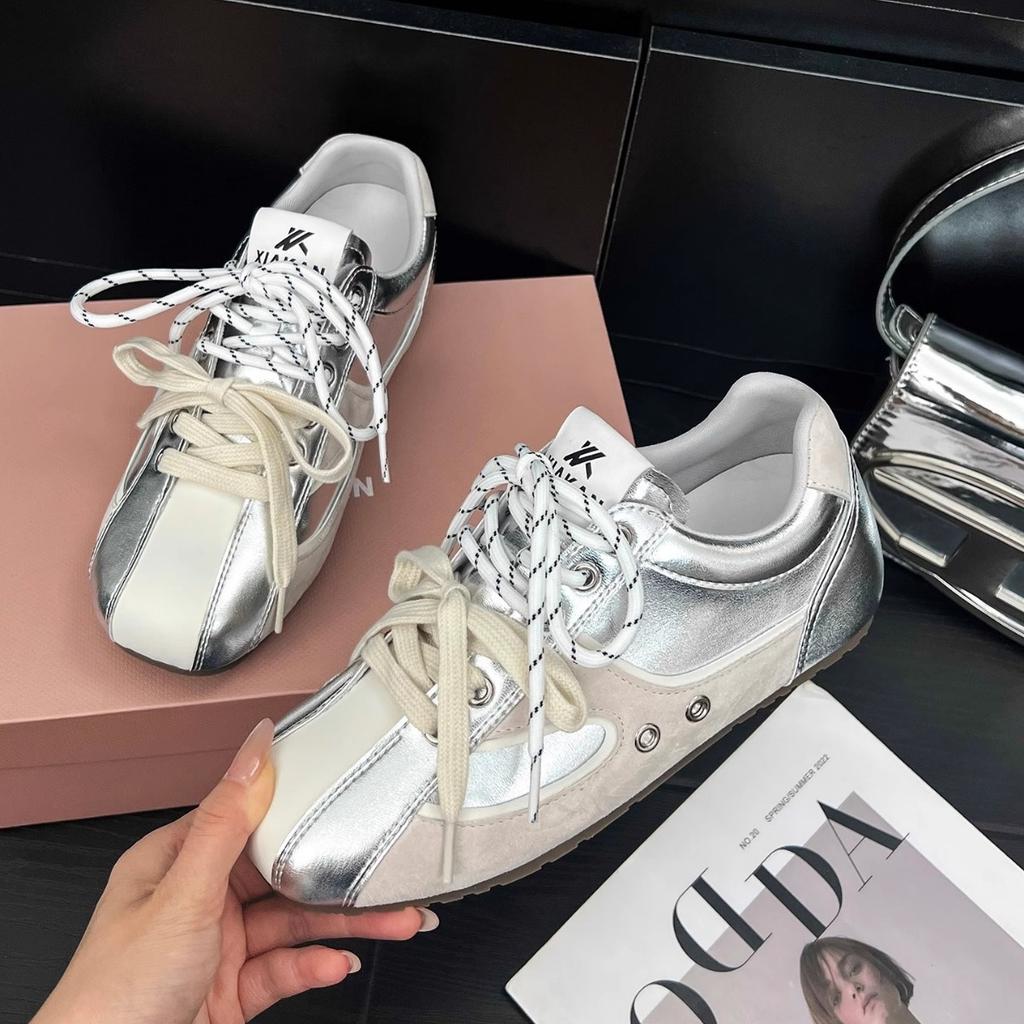 Lan Cabinet Edition~ Inner Height Increase 6cm Retro German Training Shoes Women's 2025 New Versatile Sports and Leisure Shoes Forrest Gump Shoes Tide