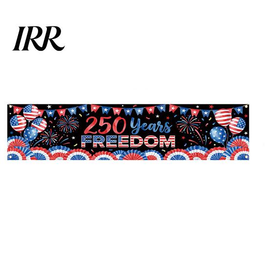Independence Day Decor 250th Anniversary Banner 6.5x1.5ft 250 Years of Freedom American Patriotic Decoration 1776-2026 Outdoor Party USA Porch