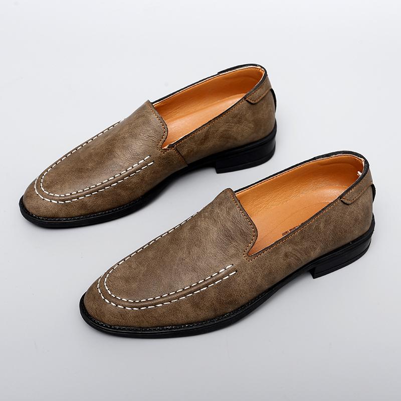 Módní Pánské Módní Formální Boty Dvouvrstvé Kožené Lehké a Pohodlné Obchodní Značka Le Fu Boty Velikost 38-48 Pánské Boty