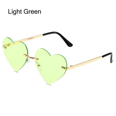 Zubehör Party Hippie Kostüm Metall Sonnenbrille Rosa Hippie Sonnenbrille Randlose Herz Sonnenbrille Herzförmig