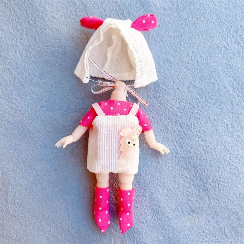 

з мультяшним капелюхом Одяг для ляльок Сукні Obitsu 11 Ob11 Doll/ Ob11 Gsc 1/12 Bjd Molly Body 2