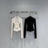 High Version Square Neck Halter Letter Print Slim Fit Long Sleeve T-Shirt - Bestselling Base Layer.