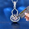 Echte 1,0 Karat Moissanit Halskette Luxus 925 Sterling Silber Kürbis Anhänger Halsketten Für Frauen Braut Funkelnden Hochzeit Schmuck