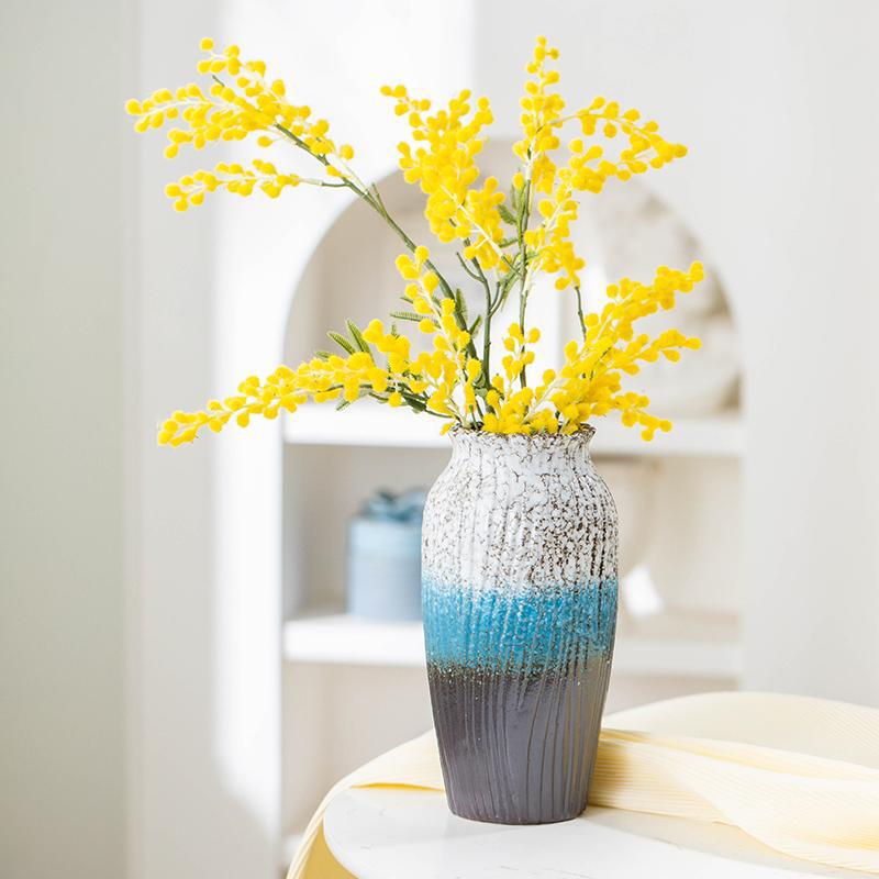 Nordic Minimalist Ceramic Vase for Dried Flowers and Hydroponics