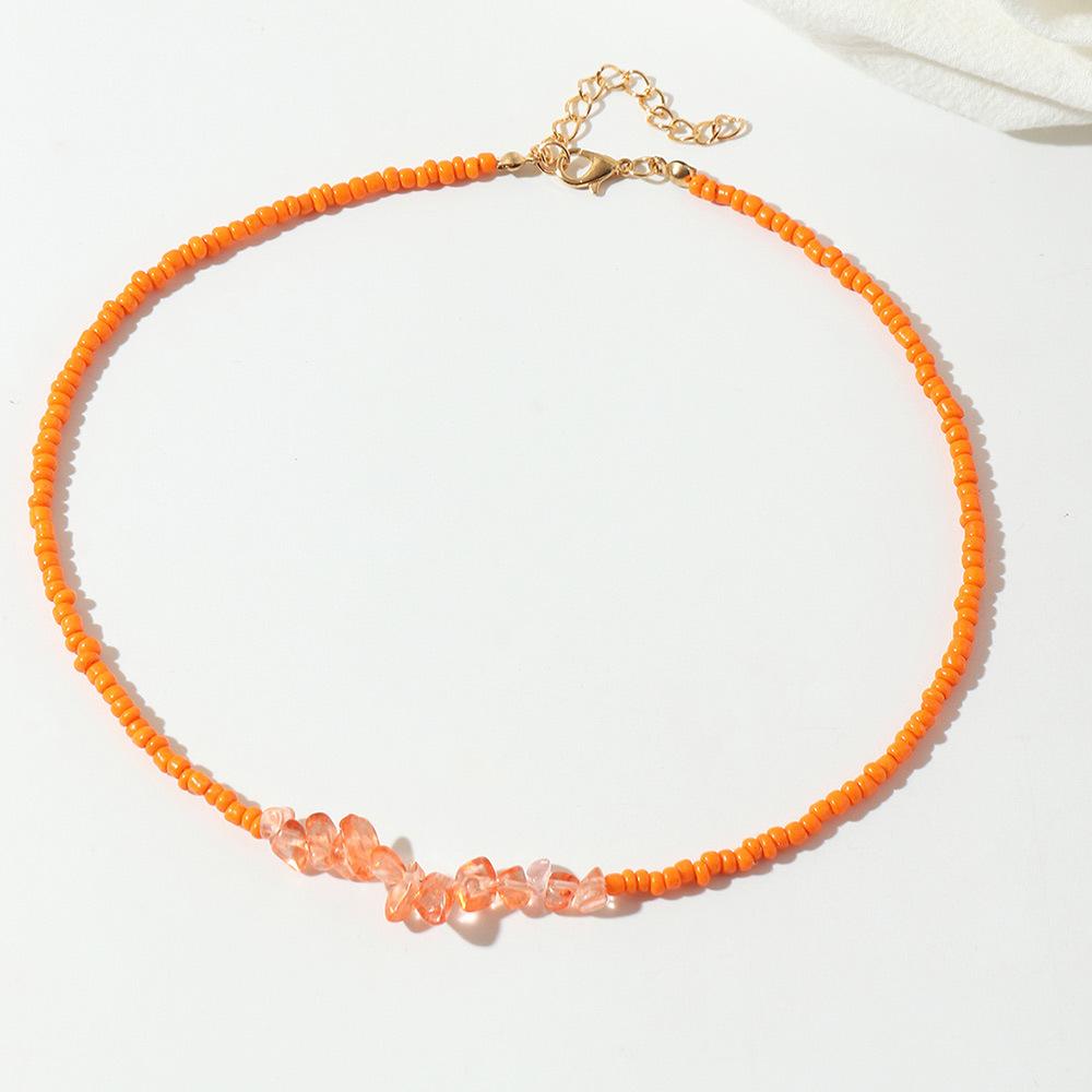 Bohemian Handmade Multilayer Colorful Beads Chain Necklaces Crystal Pendant Jewelry For Women Accessories N0371