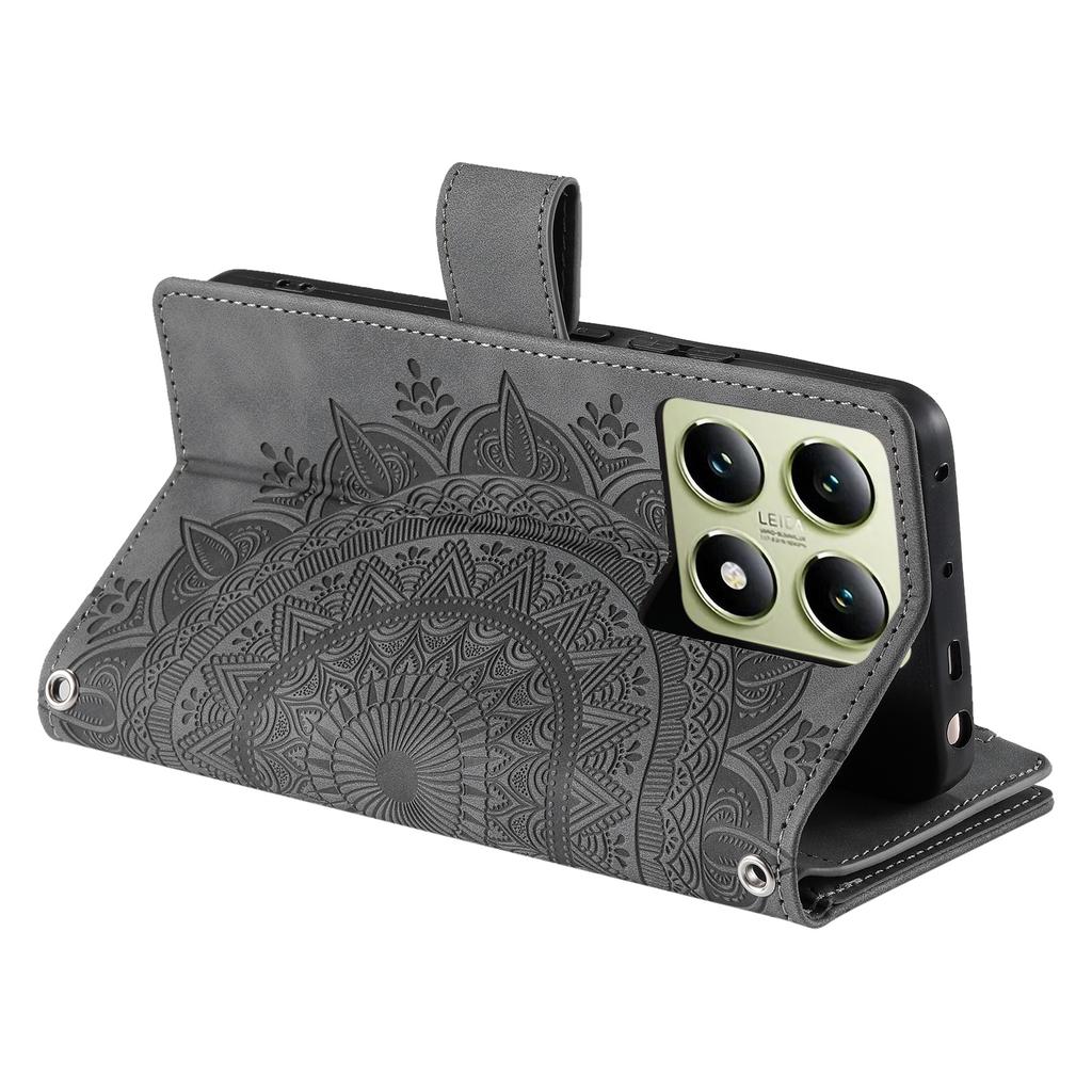 Style 006 For Xiaomi 14T Pro Wallet Case PU Leather Phone Cover Mandala Flower Pattern