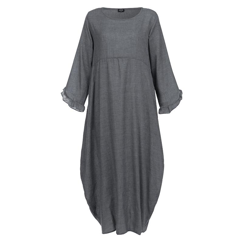 Buy VONDA Spring Autumn Women's Fashion Irregular Holiday Long Dresses