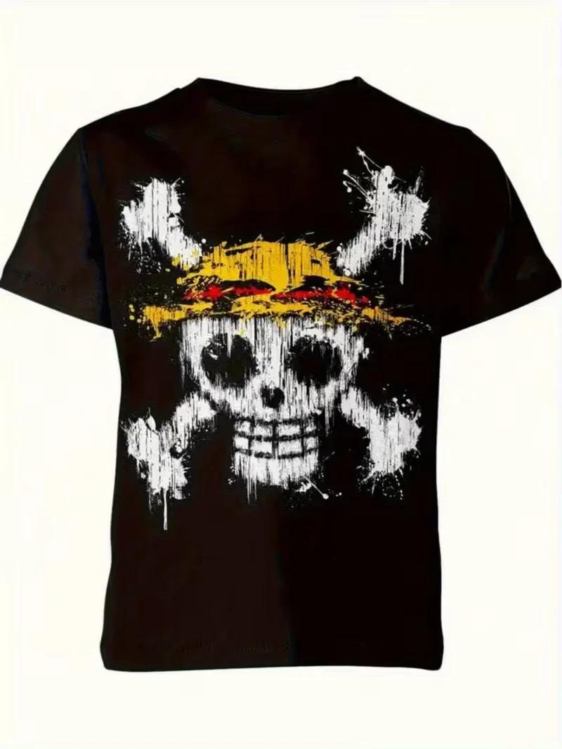 Men S Gothic Skull & Crown Graphic T-Shirt - with & Golden Lettering - Breathabl S