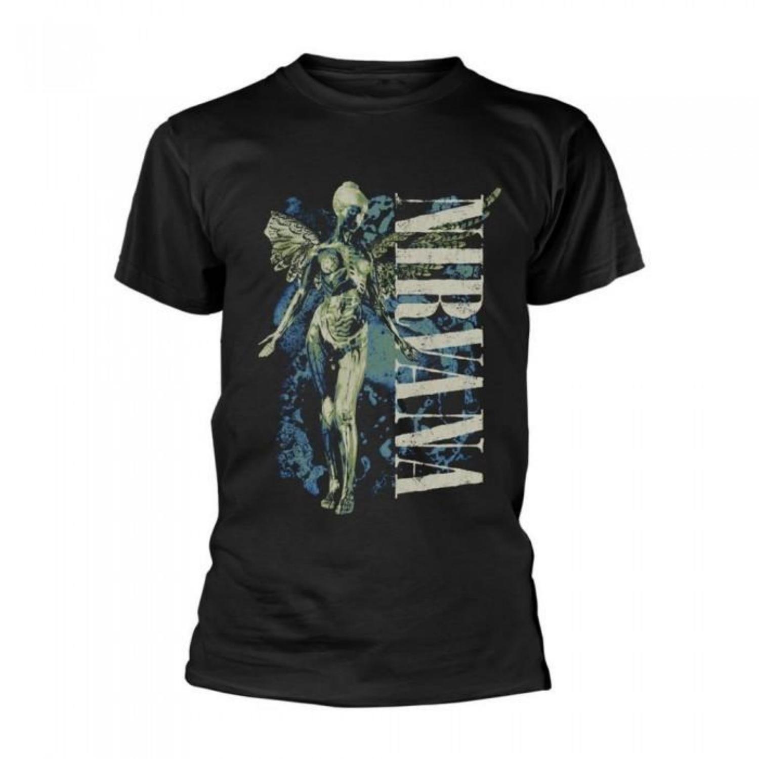 Nirvana Unisex Adult Vertical Logo T-Shirt S чёрный