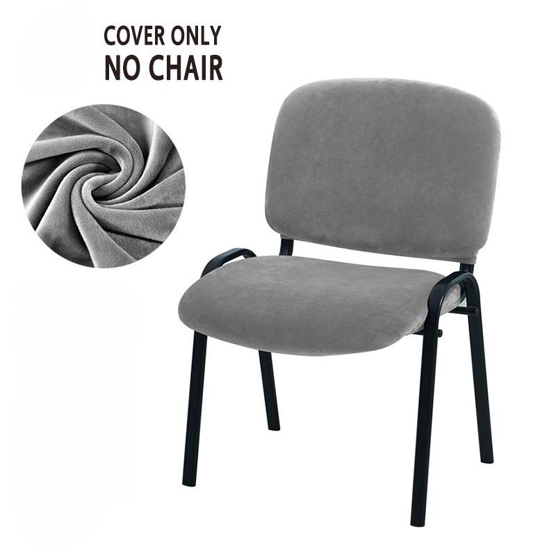 1 Seater Nordic Style Velvet Chair Cover Short Back Split Dining Chair Back Seat Covers Dust-proof Protective Case for Home