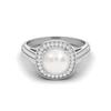 1.5 Cts Cushion Pearl 925 Sterling Silver Solitaire Engagement Wedding Women Ring