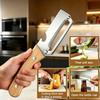 Stainless Steel Peeler with Wooden Handle Bottle Opener Multifunctional Fruit Potato Kitchen Tool for Home Use