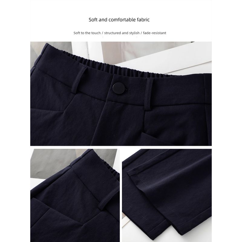 Pumpkin-Colored Slim-Fit Suit Wide-Leg Pants for Women, Spring and Autumn 2026 New Style, Trendy Casual Pants, Versatile Straight-Leg Pants