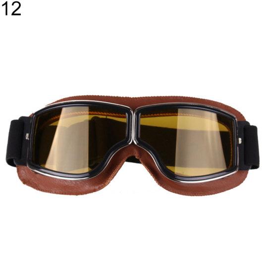 Universelle winddichte Vintage-Motorradbrille für den Außenbereich, Motorradhelm-Brille