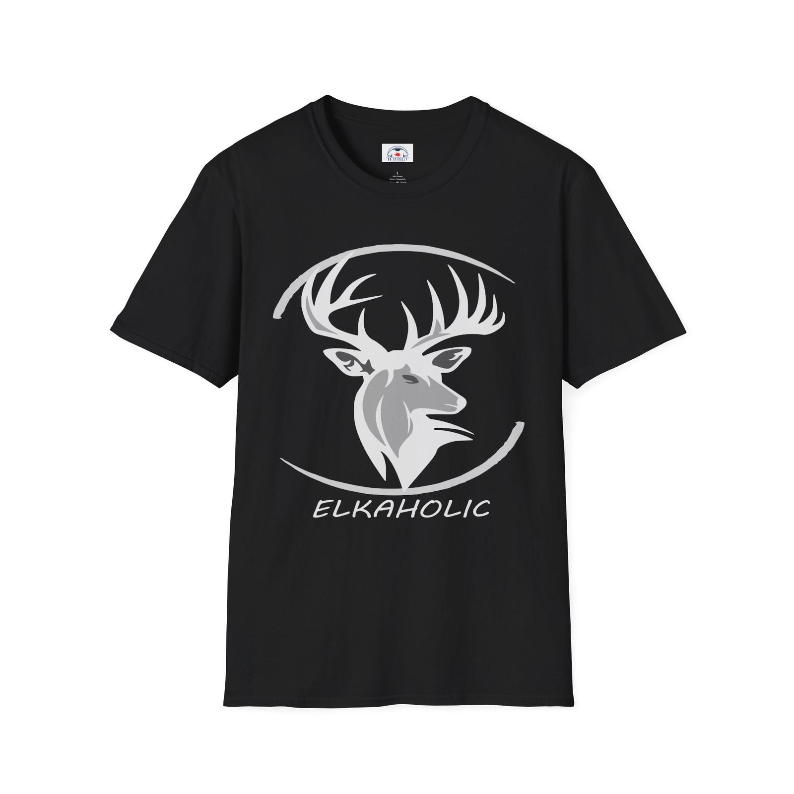 Elkaholic Unisex T-Shirt Gift for Elk Lovers Lodge Shirt Cool Casual Wear XXXL