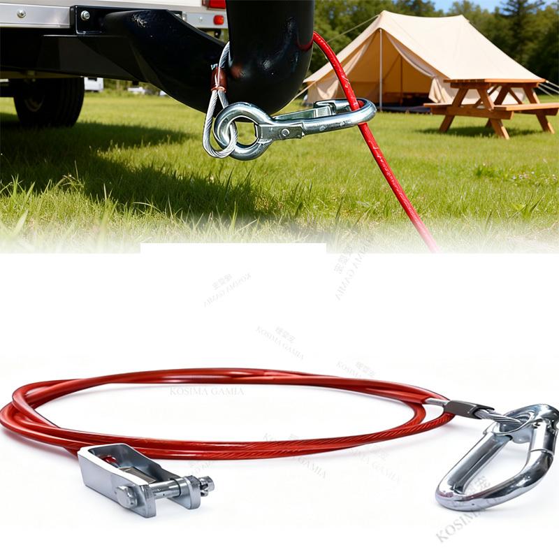 Veiligheidskabel met breekpunt Roestvrij Staal Caravan Trailer Touw Losbreek Mechanisme Geremde Koppeling Accessoires Onderdelen Heavy Duty Roestwerend
