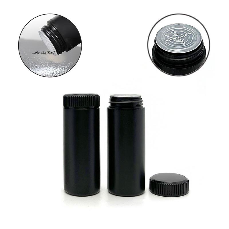 1Pc 60/100ml Talcum Powder Bottle Refillable Plastic Cosmetic Powder Dispenser Empty Container for Home & Cosmetic Use