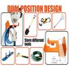 2pcs/Pack Wall Mounted Lawn Mower Dual Hook Stand Heavy Duty Storage Hanger