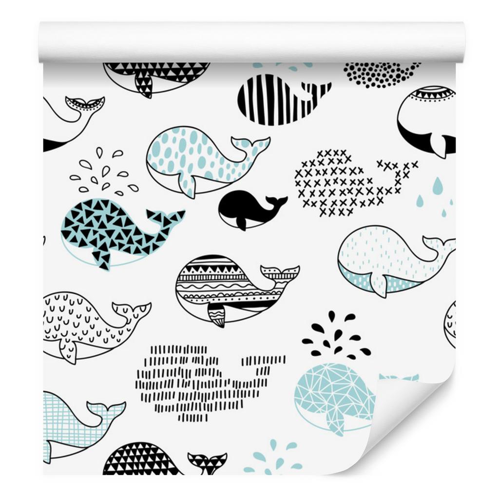 Whales Wallpaper for Living Room and Bedroom 50x1000