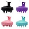 Shampoo Brush Ergonomic Handle Soft Silicone Scalp Scrubber Stimulates Scalp Acupoints Promotes Blood Circulation Spa Scalp Massager Brush