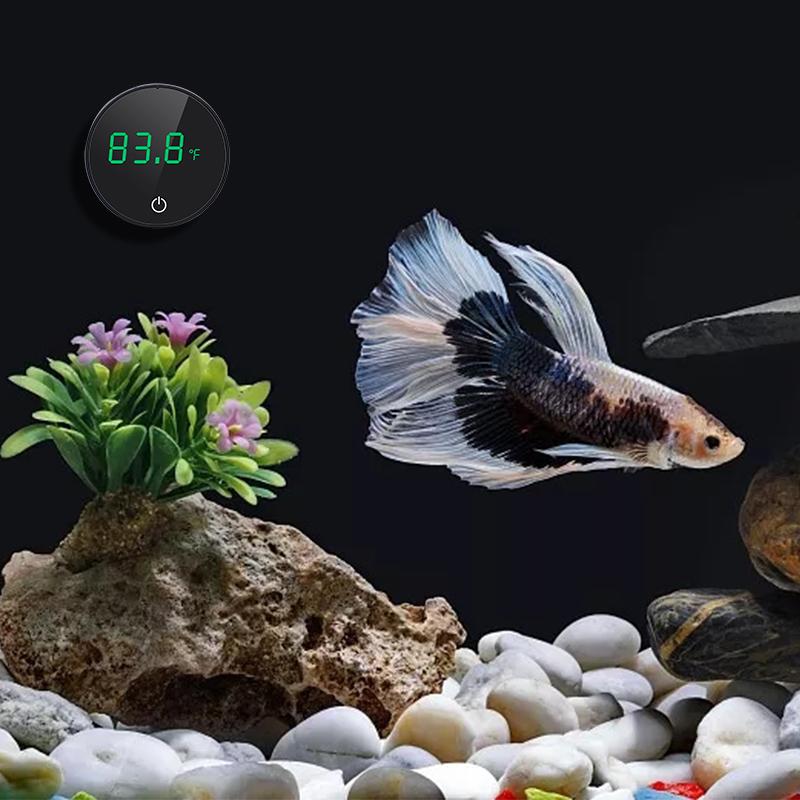 Aquarium Digital Thermometer with Suction Cup Fish Hang On Thermometer for Tank Thermometers Electronic LCD Thermometer