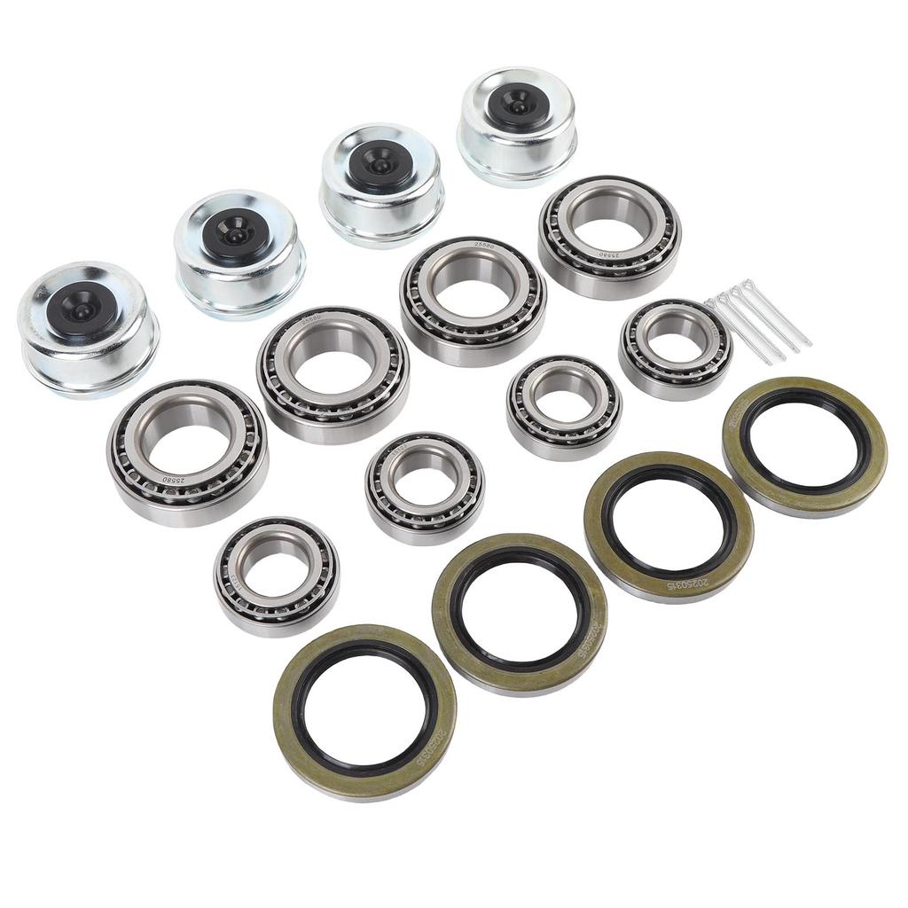 4 Set Trailer Wheel Hub Kit 25520 15123 245 Bearings 21333TB 10 10 22333TB 10 36 Seal Cotter Pin Fit 5200 6000lb Axles
