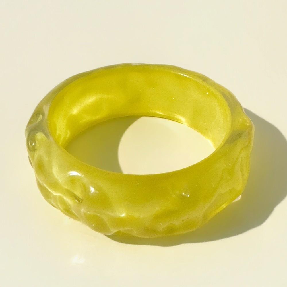 Exaggerated Wide Bangles Round Wide Cuff Bracelet Fashion Fashion Bracelet Women жёлтый