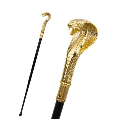 Bastone da passeggio alla moda con manico a serpente dorato di lusso per bastone da passeggio decorativo per feste Bastone da passeggio elegante con pomello pastorale 93 cm