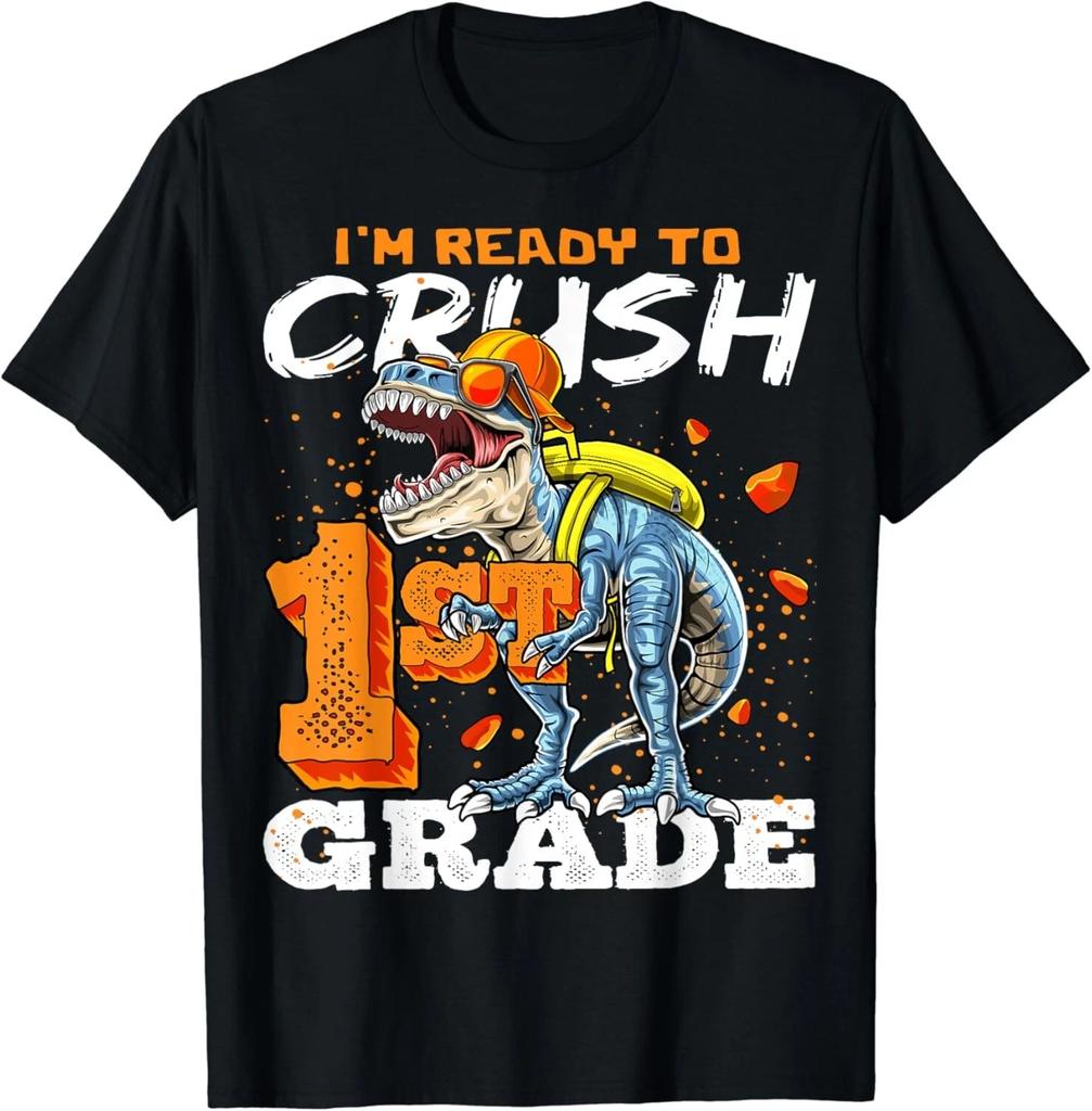 Ready To Crush 1st Grade T Rex Dinosaur Back To School Boys Gift Unisex T-Shirt