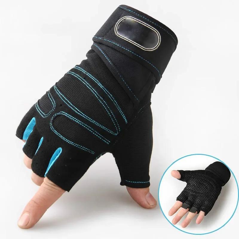 Fitness Half Finger Gloves Wrist Guard Sports Dumbbell Riding Non Slip Exercise Training Cycling Workout Glove for Men Women