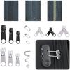 197-Piece Zipper Repair Kit with Pliers for Sleeping Bags, Jackets, Tents, Luggage, and Backpacks