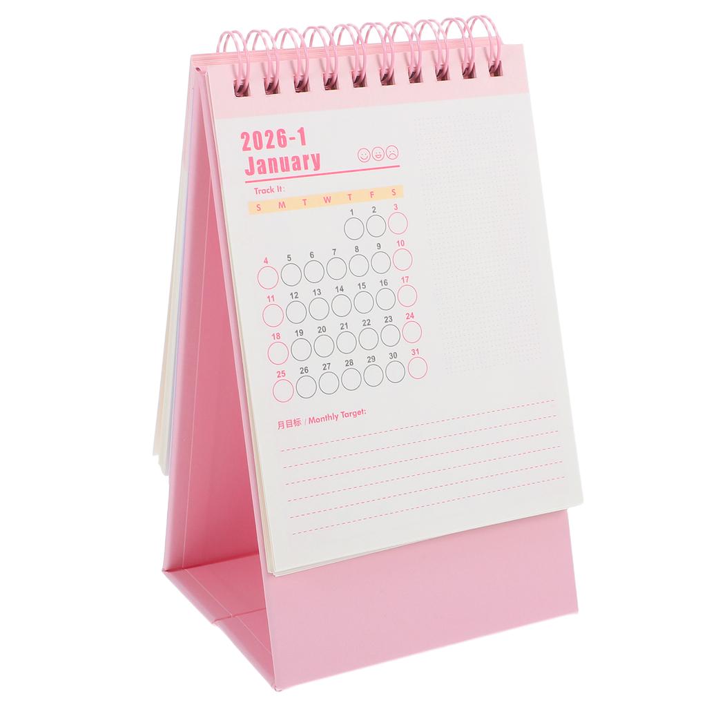 2025.9-2026.12 Compact Desk Calendar Minimalist Small Desktop Monthly Planner Office Home School Mini Calendar Notepad