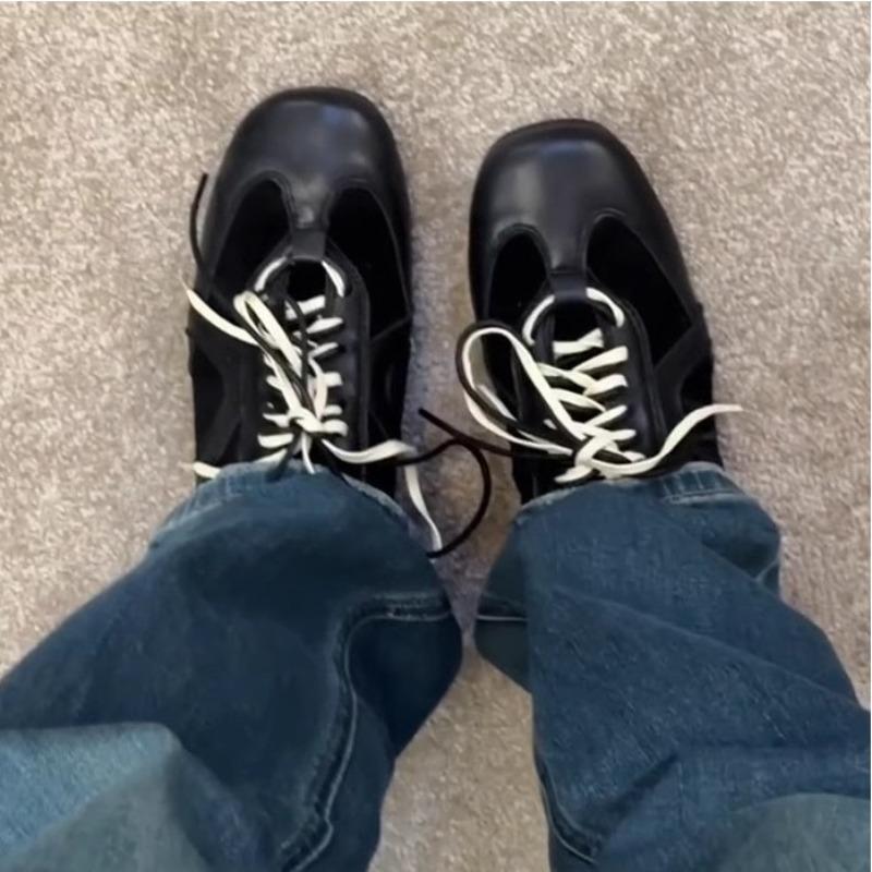 Retro Shoes, Lace-up Shoes, Women's Height-increasing Casual Sneakers, Versatile Sports Shoes