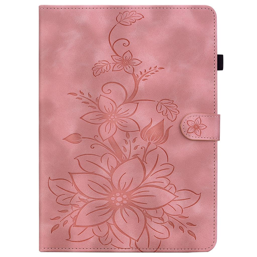 Pro Lenovo Tab K11 Plus Pouzdro Vzorek Lotosového Květu Slot pro Karty Kožený Kryt na Tablet