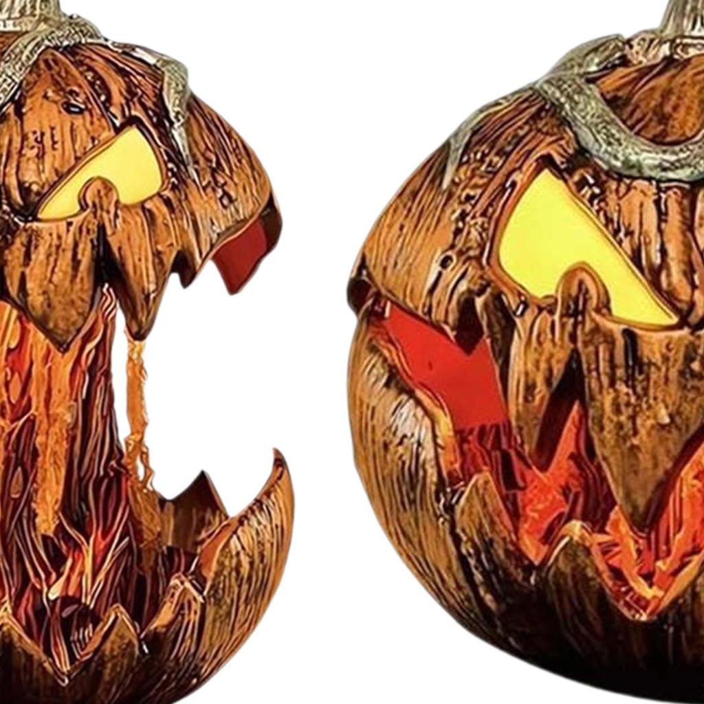Halloween Pumpkin Decoration Yard Decor Lighted Funny Statue Handmade Scene Layout