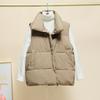 Autumn and winter new down cotton vest women's short student loose vest outer wear vest vest jacket