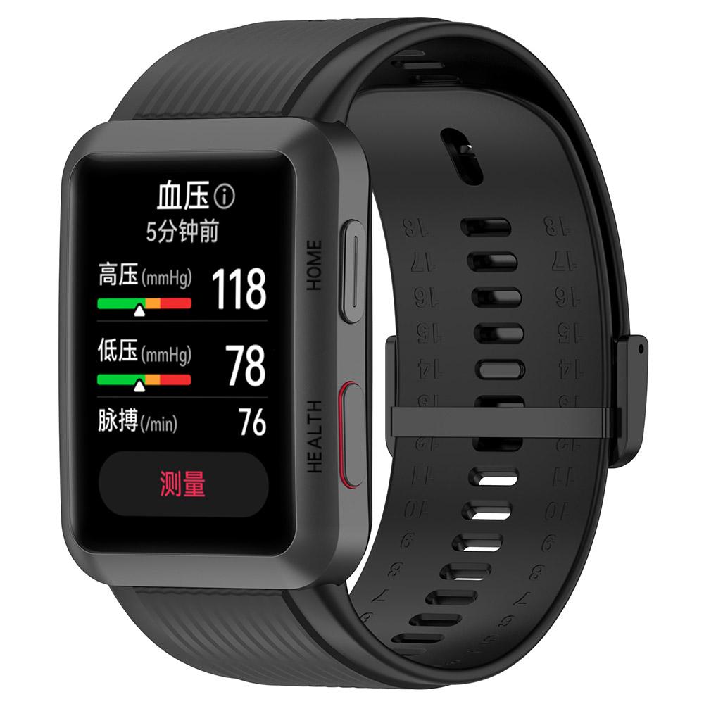 Für Huawei Watch D, verstellbares Silikon- und Metallarmband, flexibles Armband mit Schnalle